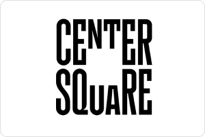 Center Square logo, the name of the company is in black on a white background.